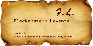 Fleckenstein Levente névjegykártya